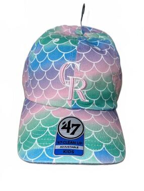NWT '47 Brand Colorado Rockies Kids Adjustable Mermaid Scale Baseball Cap Hat